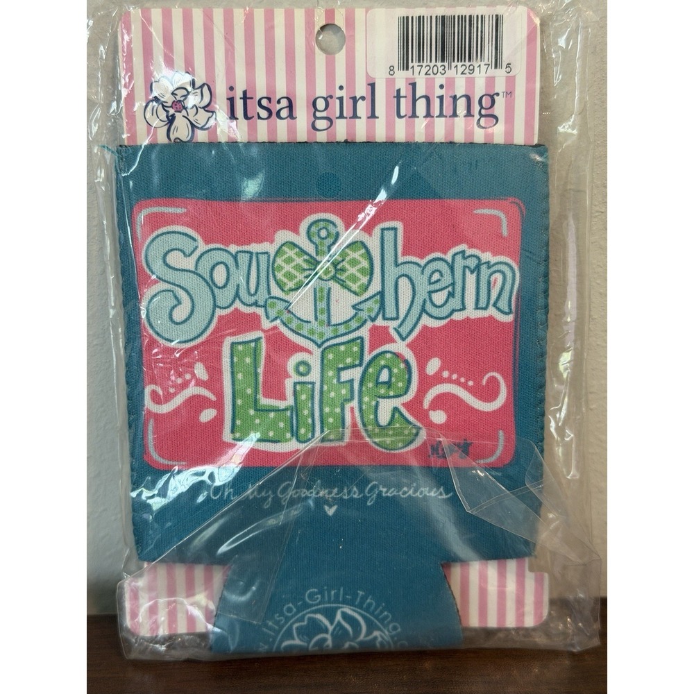 Lot of 6 itsa girl thing Insulated Can Coolie Koozie Southern Life New Sealed